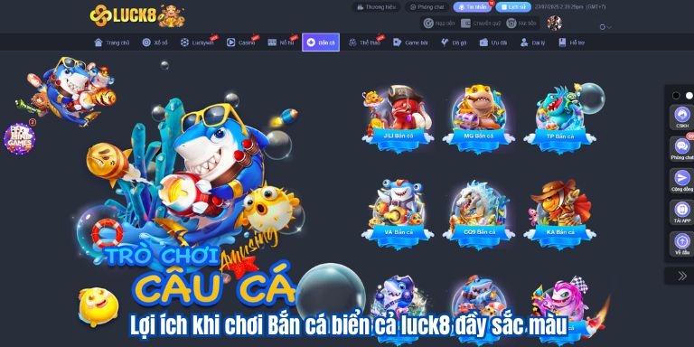 Lợi ích khi chơi Bắn cá biển cả luck8 đầy sắc màu