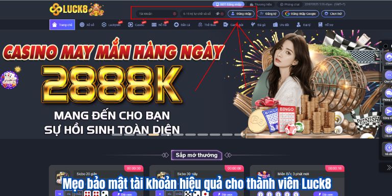 Mẹo bảo mật tài khoản hiệu quả cho thành viên Luck8