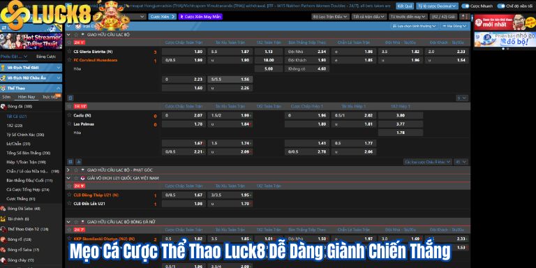 Mẹo Cá Cược Thể Thao Luck8 Dễ Dàng Giành Chiến Thắng 1 Mẹo Cá Cược Thể Thao Luck8 Dễ Dàng Giành Chiến Thắng