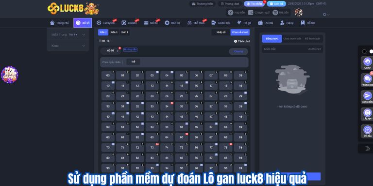Sử dụng phần mềm dự đoán Lô gan luck8 hiệu quả