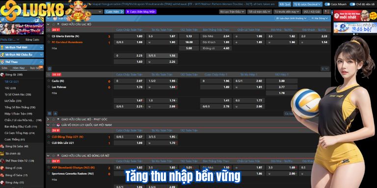 Mẹo Cá Cược Thể Thao Luck8 Dễ Dàng Giành Chiến Thắng 4 Tăng thu nhập bền vững