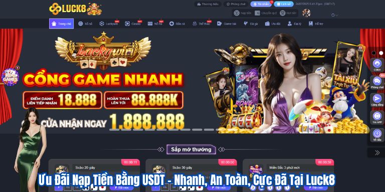 Ưu Đãi Nạp Tiền Bằng USDT – Nhanh, An Toàn, Cực Đã Tại Luck8 1 Ưu Đãi Nạp Tiền Bằng USDT – Nhanh, An Toàn, Cực Đã Tại Luck8